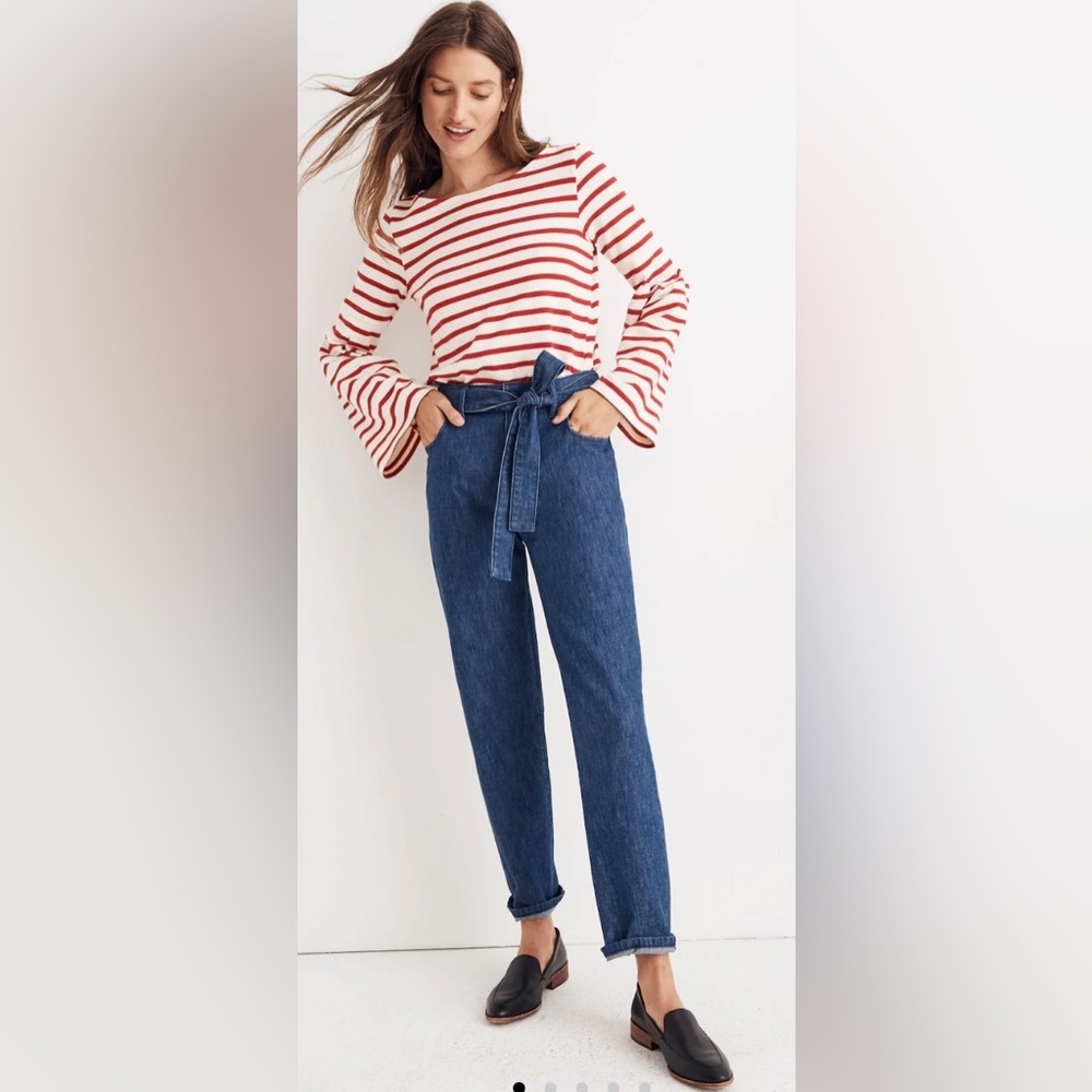 Madewell Blue Tie-top High Waist Jeans